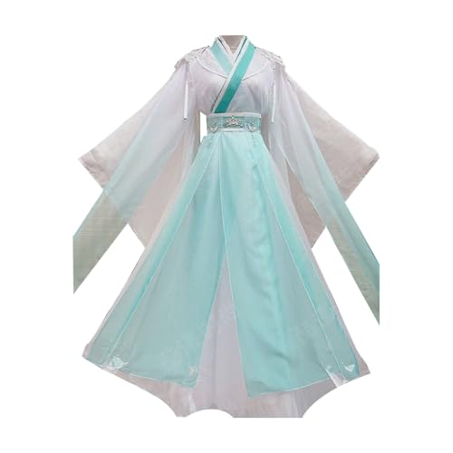 Tian Guan Ci Fu Cosplay Kostüm Anime He Xuan Shi Qingxuan Cosplay Hanfu Kleid Damen Schwarz/Weiß Chinesisches Hanfu Outfit Für Halloween von Ciyoulio