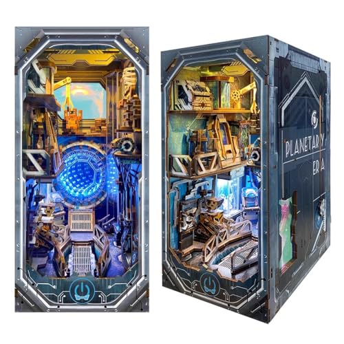 Cjeuxnr Book Nook Kit DIY Puppenhaus Miniatur Kit, Bücherregal Einsatz Dekor, 3D Holzpuzzle Booknook Miniatur Kit mit Möbeln für kreative Ssembled Buchstützen Cjeuxnr Book Nook Kit DIY Puppenhaus Miniatur Kit, Bücherregal Einsatz Dekor, 3D Holzpuzzle Booknook Miniatur Kit mit Möbeln für kreative Ssembled Buchstützen von Cjeuxnr