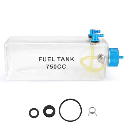 Cjuide Kraftstofftank Benzin Transparente Plastikflasche 750CC CNC für RC Gas und Nitro Flugzeug von Cjuide