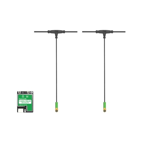 ClAZTyict ELRS Diversity-Empfänger ELRS 2,4 GHz 250 MW True Diversity RX mit 70 mm Doppelantenne für FPV B von ClAZTyict