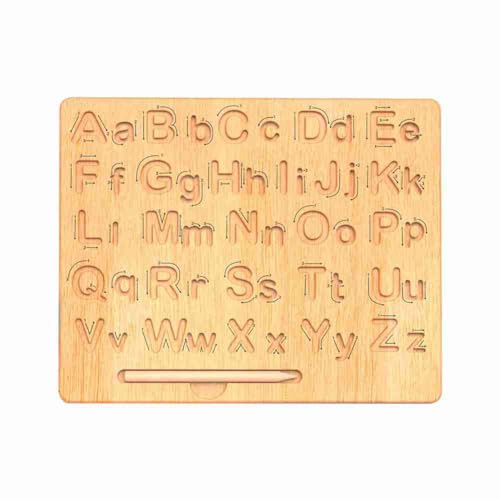 ClAZTyict Übungsbrett Aus für Buchstaben, Doppelseitiges Alphabet-Nachzeichner-Werkzeug, Lernspiel zum Schreibenlernen, Feinmotorik, Einfache Installation, Einfache Bedienung von ClAZTyict