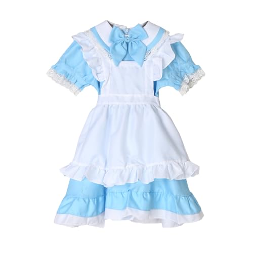 Clacce Kostüm Mädchen, Cosplay Kleid, Outfit Dress, Oktoberfest Halloween Weihnachten Verkleidung Karneval (Blue, L) von Clacce