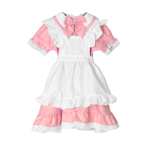 Clacce Kostüm Mädchen, Cosplay Kleid, Outfit Dress, Oktoberfest Halloween Weihnachten Verkleidung Karneval (Pink, L) von Clacce