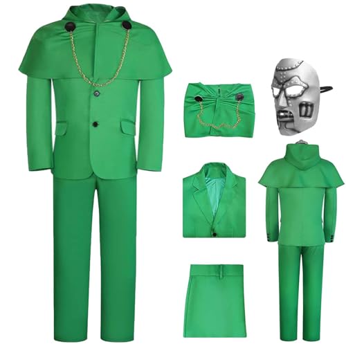 Claofoc Dr. Doom Kostüm für Erwachsene Männer Superhelden Cosplay Doctor Doom Masken Kostüm mit Umhang Helm Hose Halloween Outfit Set (2XL) von Claofoc