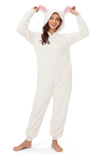 Clarisbelle Einteiler für Erwachsene, Einteiler, Pyjama, Damen, Halloween, Tier, Flanell, Cosplay, Einteiler, Lamm, XXL von Clarisbelle