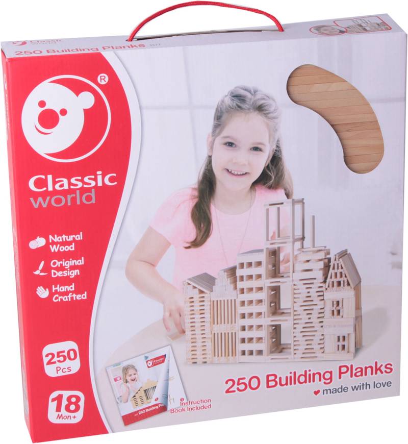 Classic World Bauklötze aus Holz 250 Stück von Classic World