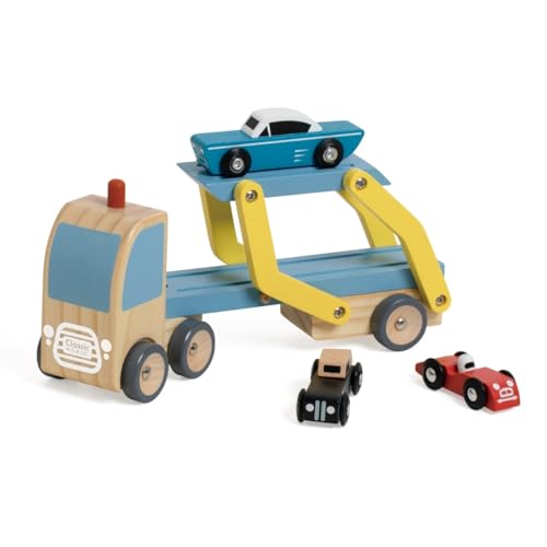 Classic World Holztransporter mit 3 Autos von Classic World