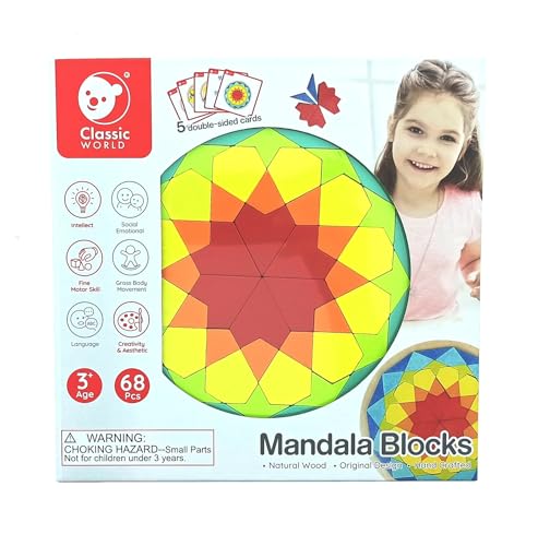 50-tot-100-stukjes - Classic World Houten Mandala Puzzel, 72. (1 Spielzeug) von Classic World