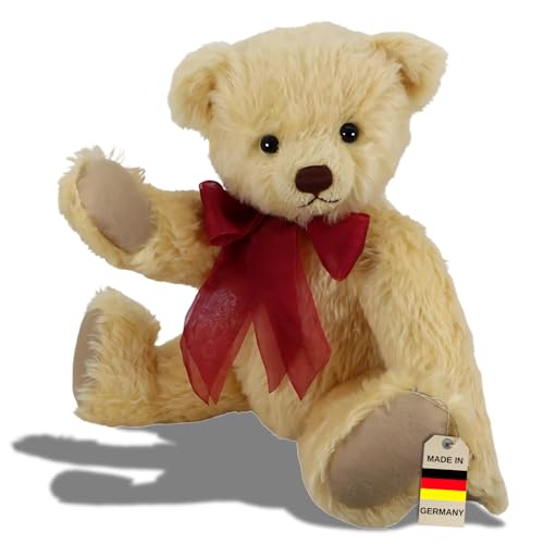 Clemens Mohair Teddy Bär Jaris 38 cm | Feinstes Mohair | Weich & Kuschelig | Made in Germany | 5-Fach Gegliedert | Inklusive limitiertem Sammlerpass von Clemens-Spieltiere