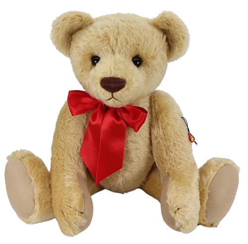 Clemens Nostalgie Mohair Teddy 50 cm mit Brummstimmer Growler Farbe: Gold gegliedert von Clemens-Spieltiere