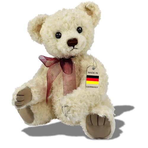 Clemens Softplüsch Teddy Gerald Bär 30 cm | Weich & Kuschelig | Made in Germany | 5-Fach Gegliedert | Abwaschbar & Pflegeleicht von Clemens-Spieltiere