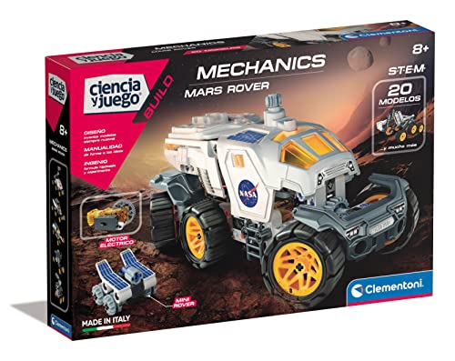 Clementoni - NASA Mars Rover Mechanik Labor, Bauspiel, NASA Raumschiff, wissenschaftliches Stem Spielzeug auf Spanisch, ab 8 Jahren (55470) von Clementoni