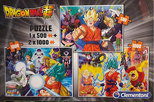 Dragon Ball Super Box 3 Puzzles in 1: 1 x 500 und 2 x 1000 Teile von Clementoni-France