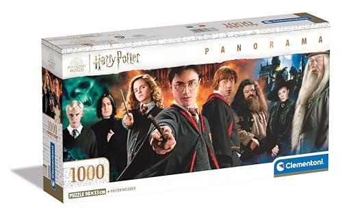 Clementoni Harry Potter Puzzle 1000 Teile Erwachsene - Panorama Puzzle Erwachsene in 98 x 33 cm - Puzzle Erwachsene anspruchsvoll von Clementoni 39873 von Clementoni