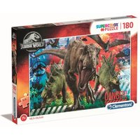 CLEMENTONI 29106 Kinderpuzzle 180 Teile Supercolor - Jurassic World von Clementoni