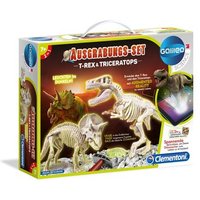 CLEMENTONI 69408 Galileo - Ausgrabungsset T-Rex und Triceratops fluoreszierend von Clementoni