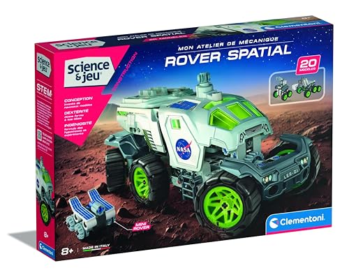 Clementoni - Rover Spatial NASA – 8 Jahre – Futuristisches motorisiertes Modell des NASA Rover – Erkundung des Mars – Kreativbauwerkstatt – Lernspiele für Kinder – hergestellt in Italien von Clementoni