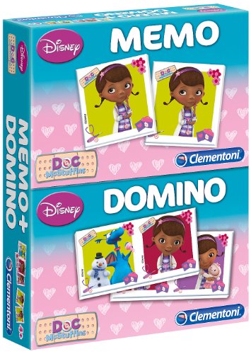 Clementoni 13459.5-2 in 1 Memo Domino Basic Doc McStuffinns von Clementoni