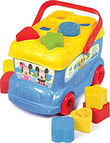 Clementoni Disney Baby Sortierbus mit Baby Mickey - Steckspiel zur Förderung der Motorik & Koordination für Kinder ab 10 Monaten, 14395 von Clementoni