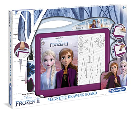 Clementoni 15290 Zaubertafel Disney Frozen 2, magnetische Maltafel zum Zeichnen und Malen, lösch- & wiederverwendbar, mit 3 Schablonen, Kreativspielzeug für Kinder ab 4 Jahren von Clementoni