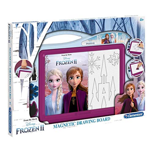 Clementoni 15290 Zaubertafel Disney Frozen 2, magnetische Maltafel zum Zeichnen und Malen, lösch- & wiederverwendbar, mit 3 Schablonen, Kreativspielzeug für Kinder ab 4 Jahren von Clementoni