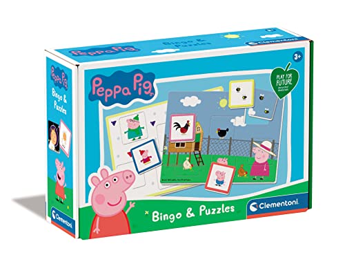 Clementoni - 16351 - Bingo & Puzzles - Peppa Wutz - Lernspielzeug Ab 3 Jahre, Hergestellt in Italien von Clementoni