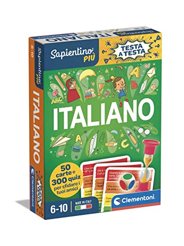 Clementoni 16439 Sapientino Più Kopf – Italienisch – Lernspiel 6 Jahre, Quiz, Flashcards Made in Italy, Medium von Clementoni