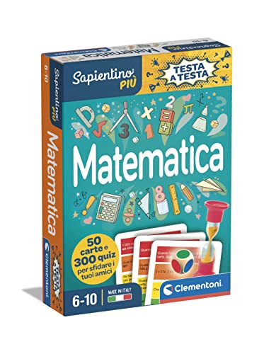 Clementoni 16440 Sapientino Plus Kopf Lernspiel 6 Jahre, Quiz, Flashcards Mathematik-Made in Italy, Italienisch, Medium von Clementoni