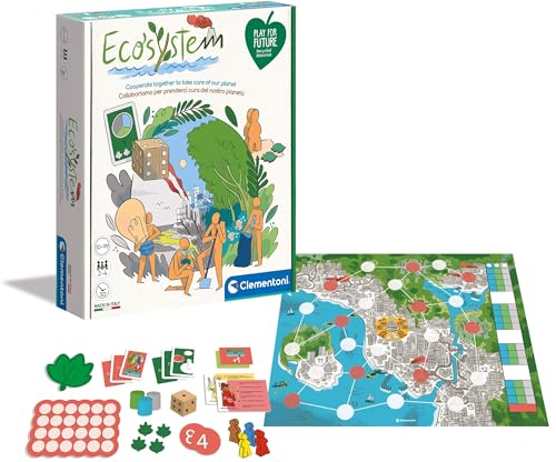 Clementoni 16574 Ökosystem, Brettspiele Kinder Spiele für Familien Gesellschaftsspiele Geschenkspiele Kinder 10 Jahre Umweltfreundliches Spielzeug Play for Future Made in Italy, Mehrfarbig von Clementoni