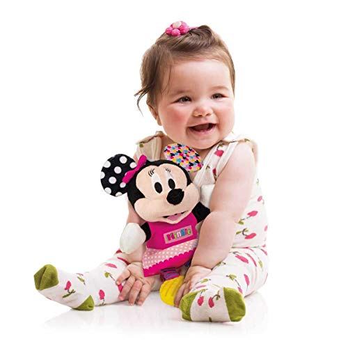 Clementoni Disney Baby Minnie Mouse Plüschtier mit Beißring - Weiches Spielzeug für Babys Entwicklung, Stofftier für Säuglinge, Lernspielzeug, Kleinkinder ab 6 Monaten, 17164 von Clementoni