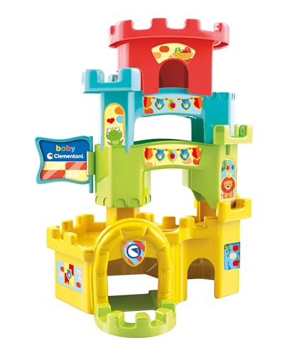 Baby Clementoni Kugelbahn Schloss - Baby Motorikspielzeug ab 10 Monaten - Lerntherapie-Spielzeug für visuelle und motorische Entwicklung 17111 von Clementoni