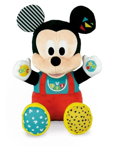 Clementoni Disney Baby Mickey Spiele und Lernen, sprechendes Plüschtier, Mehrfarbig, Standard, 17303 von Clementoni