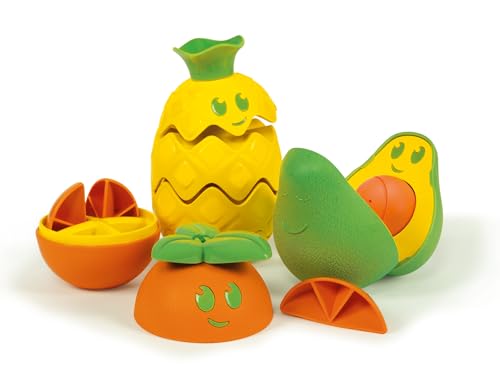 Clementoni 17686 Baby Logikspiel Früchte-Set, farbenfrohes Spielzeug mit DREI Früchten zum Zusammenbauen, Motorikspielzeug für Kleinkinder ab 12 Monaten, Multicolour, Medio von Clementoni