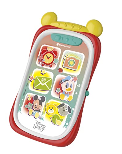 Clementoni 17711 Disney Baby Baby Mickey Smartphone, Kinderhandy mit Licht- und Soundeffekten, interaktives Babyspielzeug für Kleinkinder von 9-36 Monaten, M, Multicolour von Clementoni