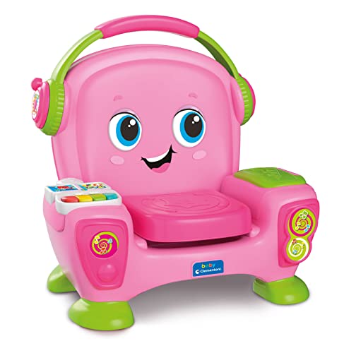 Clementoni 17755 Canta Sessel mit Sound und Tanz Pink – interaktiver und multifunktionaler Kindersessel in Italienischer Sprache, Spielzeug 1 Jahr – Made in Italy, Mehrfarbig von Clementoni