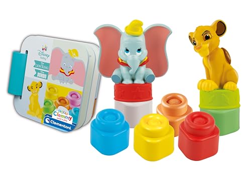 Clementoni Soft Clemmy Disney Classic Spiel-Set - Weiche Bausteine für Babys & Kleinkinder ab 6 Monaten - Sensorik-Spielzeug mit Bauklötzen 17817 von Clementoni