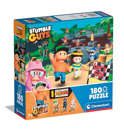 Clementoni Teile Kinder 7 Jahre, Puzzle Figuren Videospiel, Gaming, Made in Italy, 29322, Stumble Guys 180 Stück von Clementoni