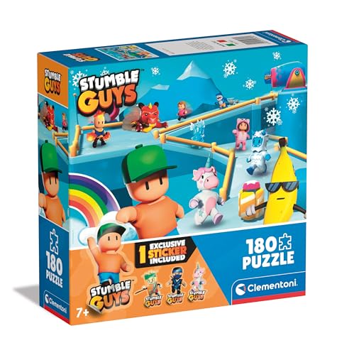 Clementoni 180 Teile Kinder 7 Jahre, Puzzle Figuren Stumble Guys Videospiel, Gaming, Made in Italy, 29323, Mehrfarbig von Clementoni