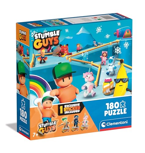 Clementoni Teile Kinder 7 Jahre, Puzzle Figuren Videospiel, Gaming, Made in Italy, 29323, 180 Stück Stumble Guys von Clementoni