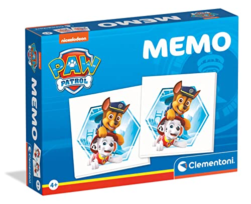 Clementoni - 18124 - Memo Kompakt - Paw Patrol - Memo-Spiel, 48 Kartenpaare, Kartenspiel Kinder, Lernspielzeug Ab 4 Jahre, Hergestellt in Italien von Clementoni