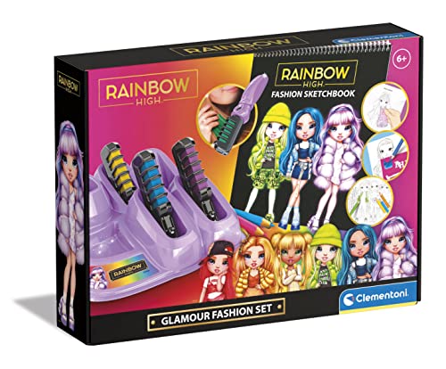 Clementoni 18738 Rainbow High-Kit Fashion-Kinder Bastelsets 6 Jahren (Italienisch, Englisch, Französisch, Deutsch, Spanisch, Niederländisch und Polnisch), Made In Italy Amazon Exclusive von Clementoni