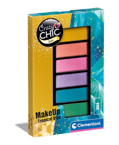 Clementoni Crazy Chic Teen Eyeshadow Tropical Vibe, Make-Up Palette, für Kinder, Multicolor - 18794 von Clementoni