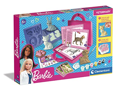 Clementoni - 19301 - Barbie Tierarzt-Set - Experimente Für Kinder, Lernspielzeug, Geschenk-Set Für Mädchen Ab 6 Jahren von Clementoni