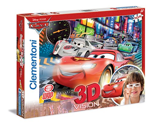 Clementoni 20044.3 - Puzzle Magic 3D - 104 teilig Cars 2 - The Fastest Crew von Clementoni