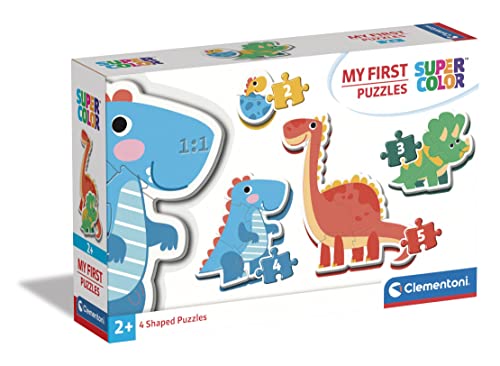 Clementoni - 20834 - My First Puzzle - Dinosaurs - Puzzle 3+6+9+12 Teile Ab 2 Jahren, Buntes Kinderpuzzle Mit Besonderer Leuchtkraft & Farbintensität, Geschicklichkeitsspiel Für Kinder von Clementoni