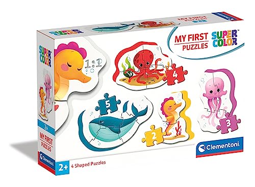 Clementoni - 20835 - My First Puzzle - Sea Life - Puzzle 2,3,4,5 Teile Ab 2 Jahren, Buntes Kinderpuzzle Mit Besonderer Leuchtkraft & Farbintensität, Geschicklichkeitsspiel Für Kinder von Clementoni