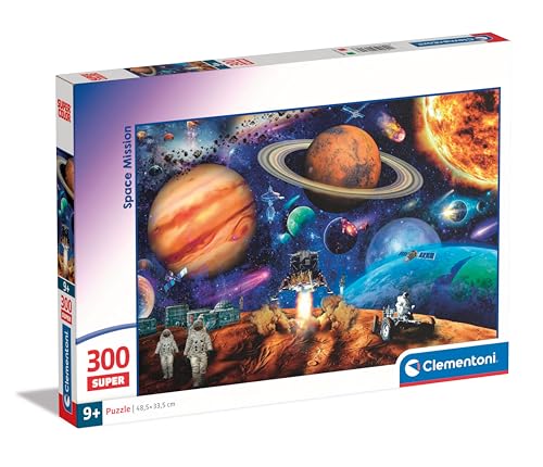 Clementoni Supercolor Space Mission Kinder Puzzle 300 Teile - Universum Puzzle 48,5 x 33,5 cm für Kinder ab 9 Jahre - Geschicklichkeitsspiel von Clementoni 21724 von Clementoni