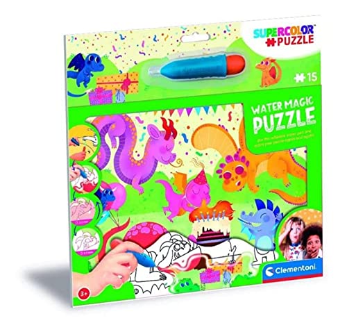 Clementoni - 22245 - Water Magic Puzzle Baby Dragons - Puzzle Mit 15 Teile - Puzzle Für Kinder Ab 3 Jahren, Made In Italy von Clementoni