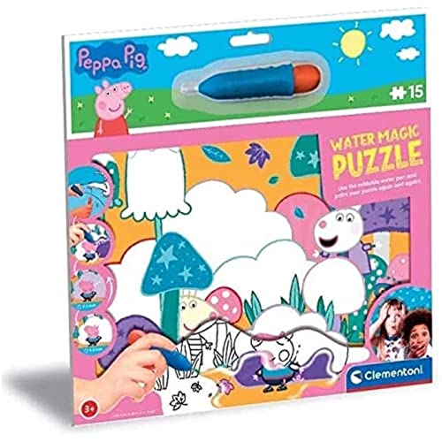 Clementoni - 22246 - Water Magic Puzzle Peppa Pig - Puzzle Mit 15 Teile - Puzzle Für Kinder Ab 3 Jahren, Made In Italy von Clementoni