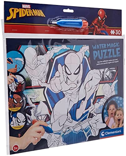 Clementoni 22706 Spider-Man Water Magic Marvel Spiderman 30 Teile-Puzzle Für Kinder Ab 3 Jahren, Made In Italy, Mehrfarbig, Medio von Clementoni